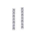 Moissanite Tennis Drop Earrings — 3.13ct VVS | 925 Silver