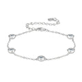 Five-Stone Moissanite Bracelet | 925 Sterling Silver | Bezel Setting