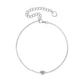 Silver bracelet with a heart clasp on a white background