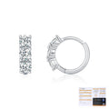 925 Sterling Silver D Color Moissanite Huggie Hoop Earrings