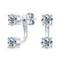 Round Moissanite Stud Earrings — D Color VVS | 925 Silver