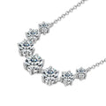 Graduated Multi-Size Moissanite Necklace | 925 Sterling Silver | Round Brilliant Cut