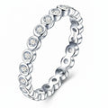 Moissanite Eternity Band Ring | 925 Sterling Silver |Rhodium Plating & Gold Plating