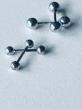 Double Ball Stud Earrings
