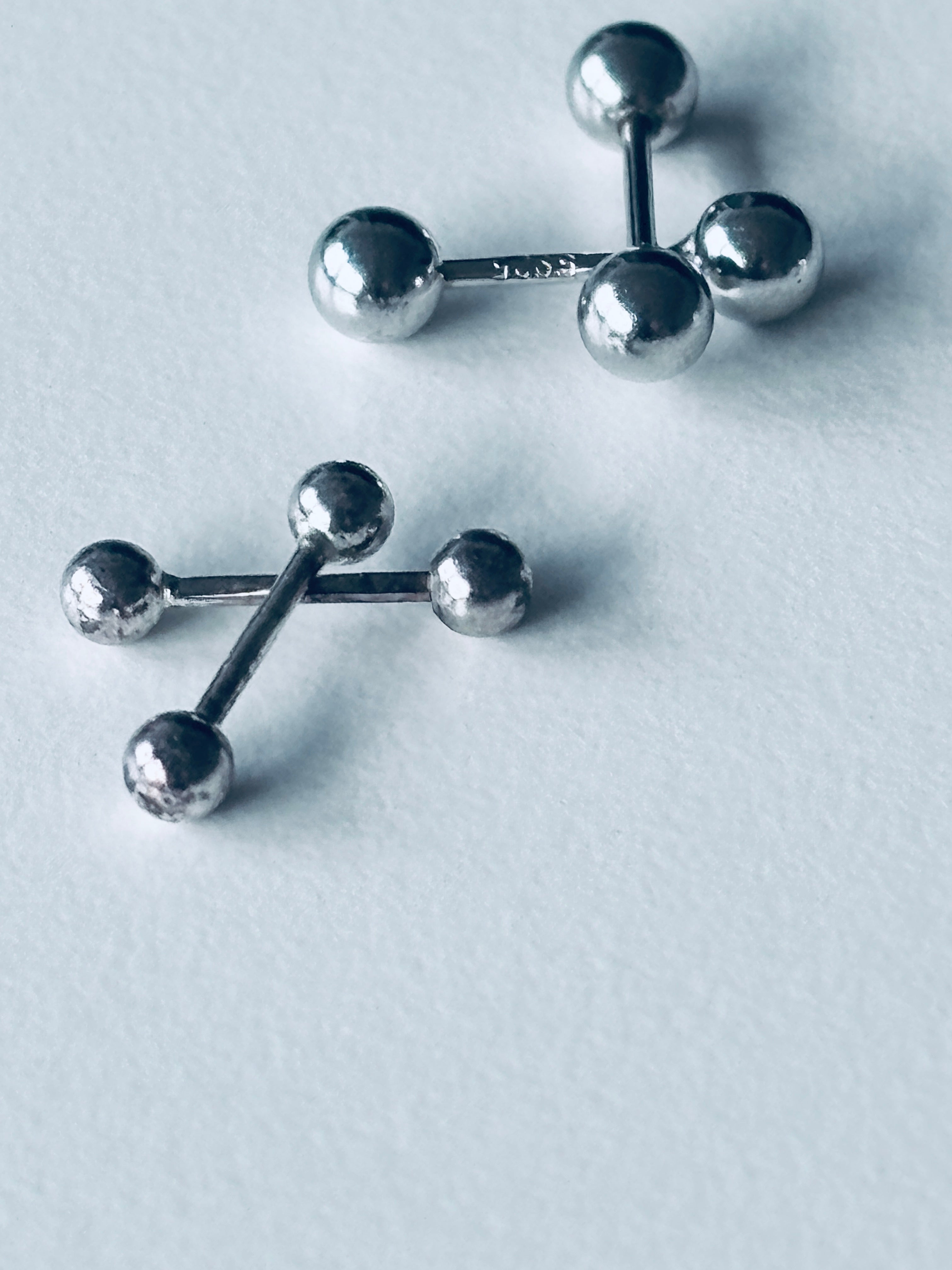 Double Ball Stud Earrings