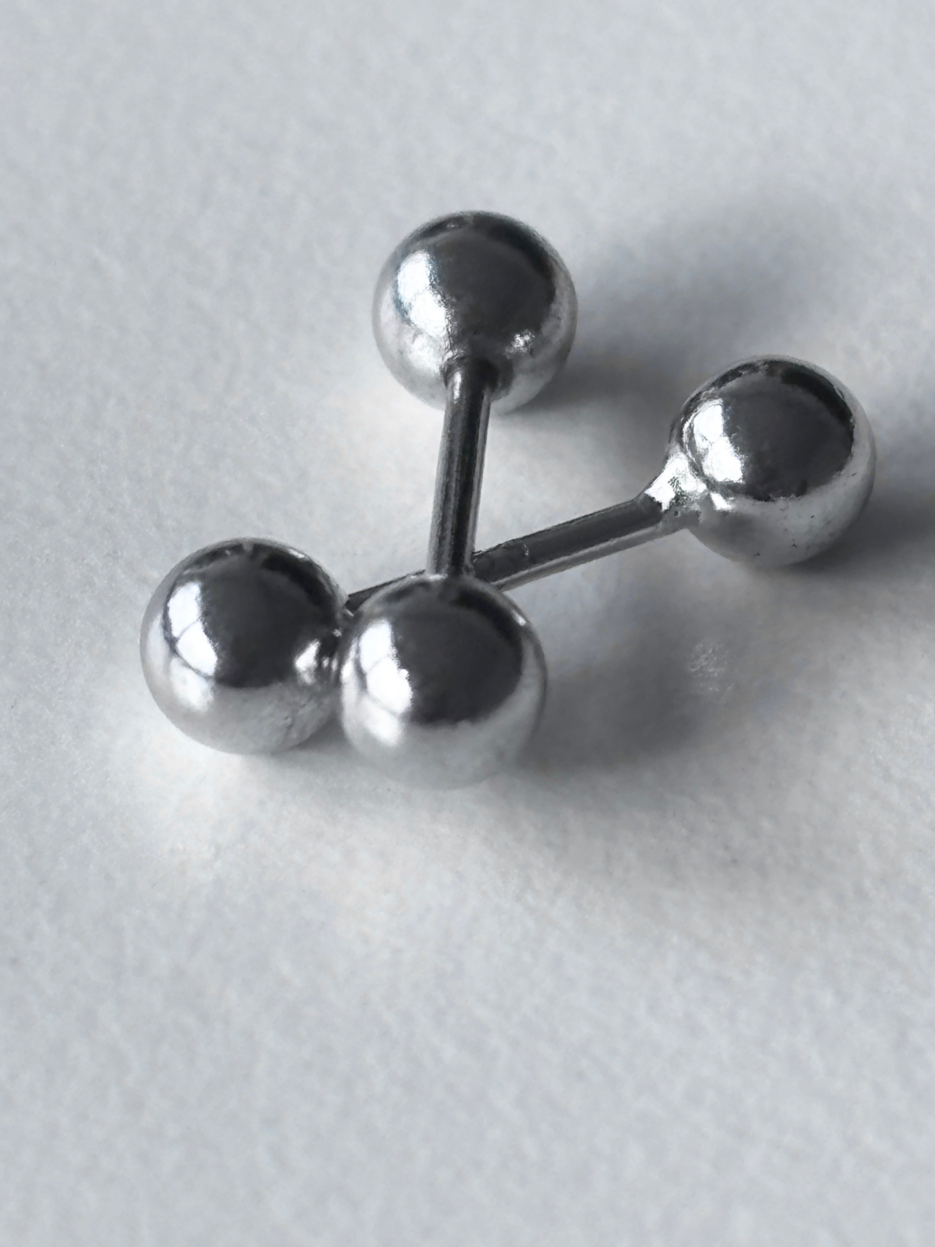 Double Ball Stud Earrings