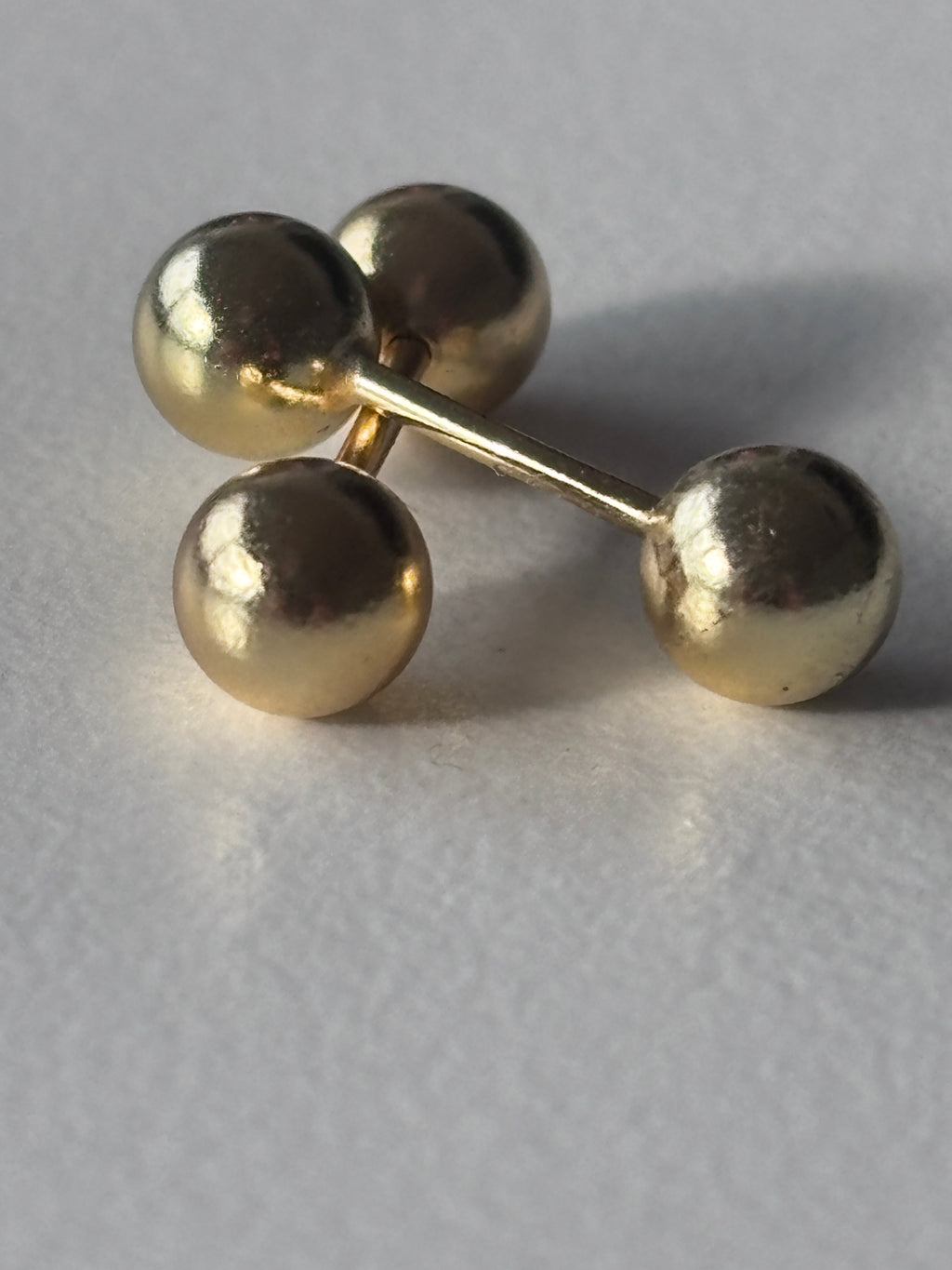 Double Ball Stud Earrings