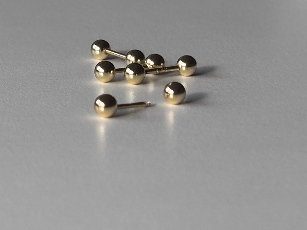 Double Ball Stud Earrings