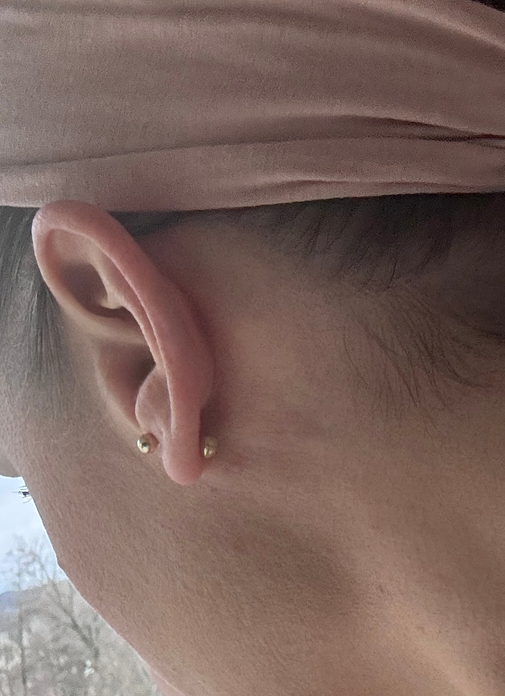 Double Ball Stud Earrings