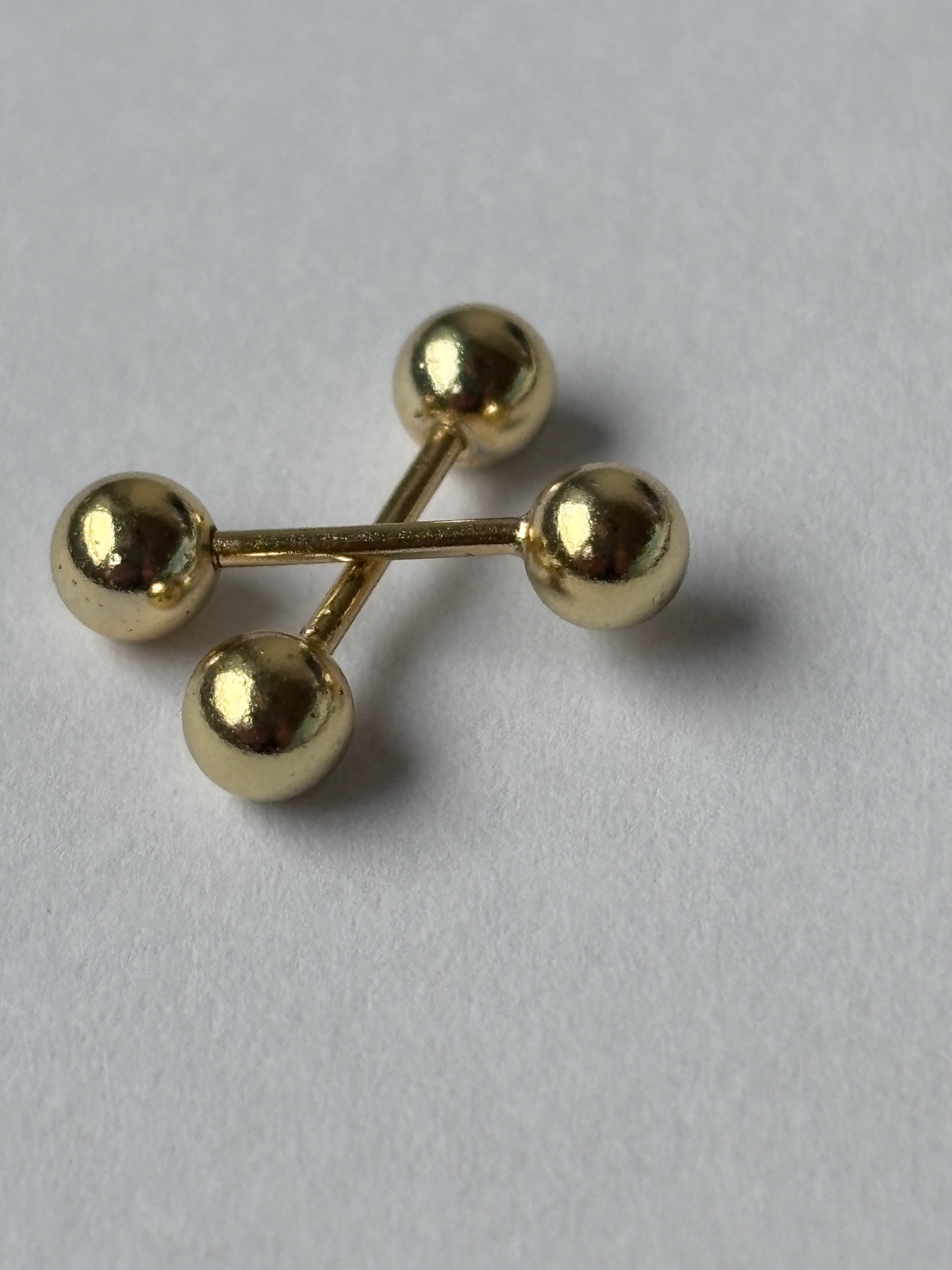 Double Ball Stud Earrings