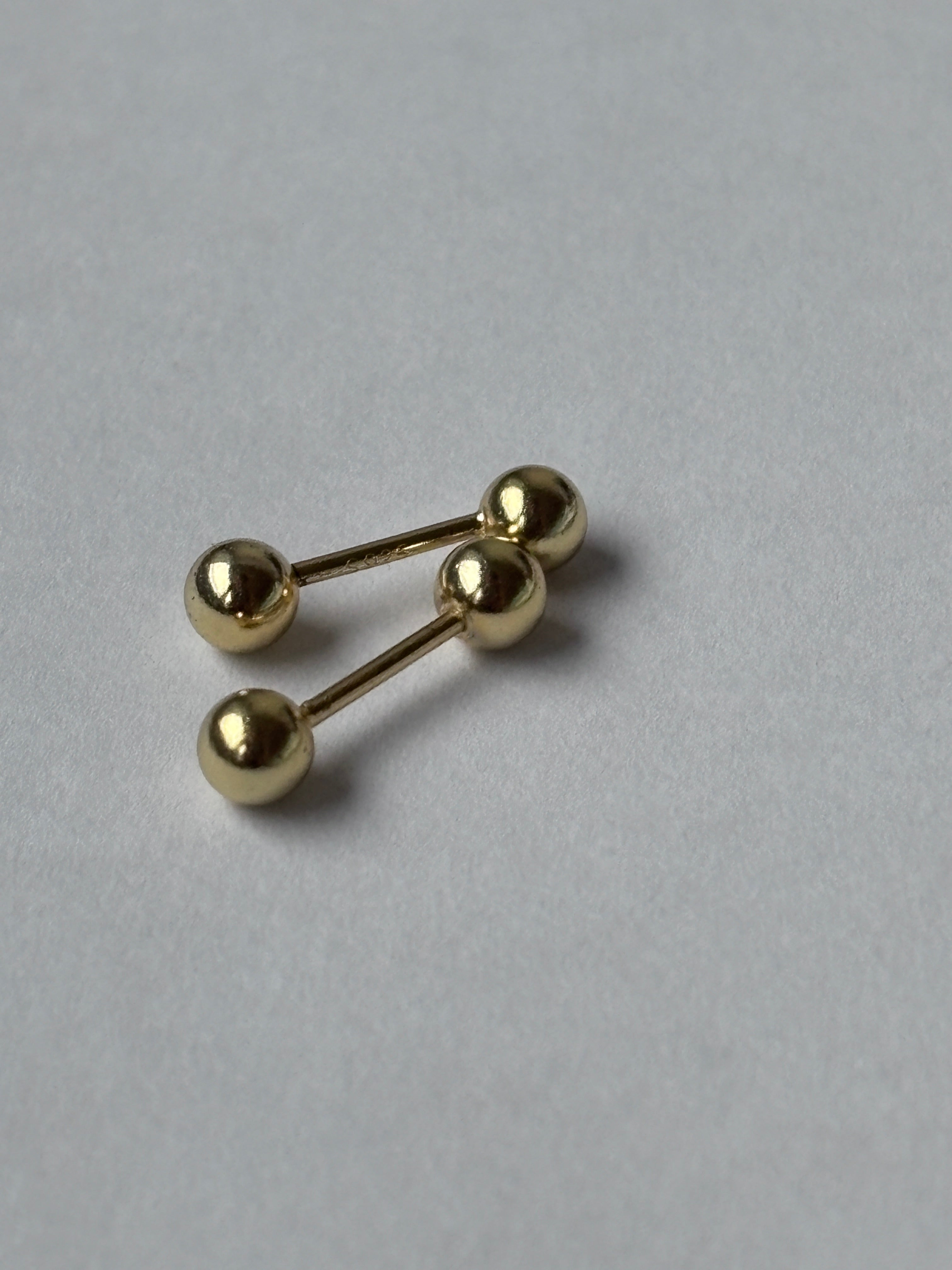 Double Ball Stud Earrings