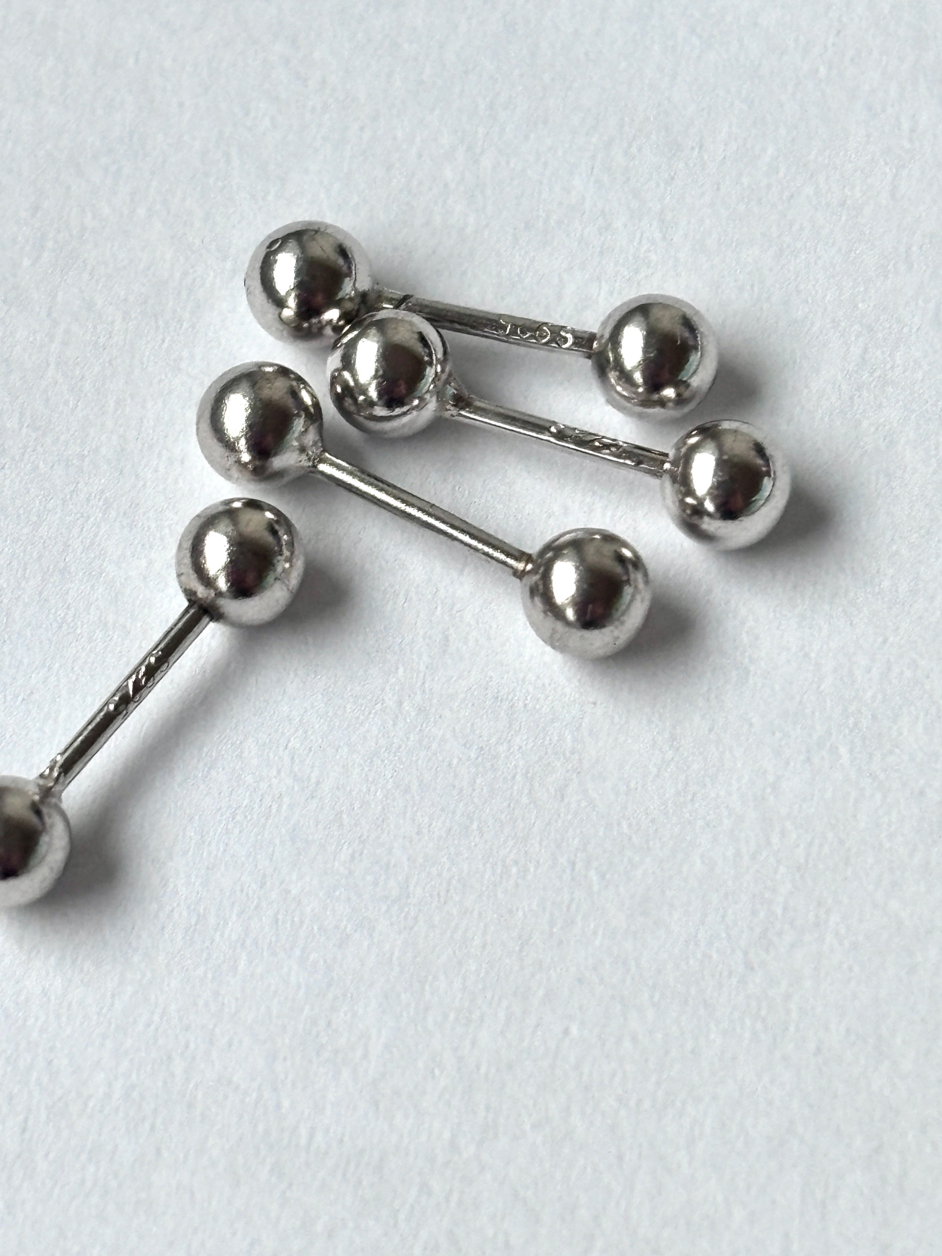 Double Ball Stud Earrings