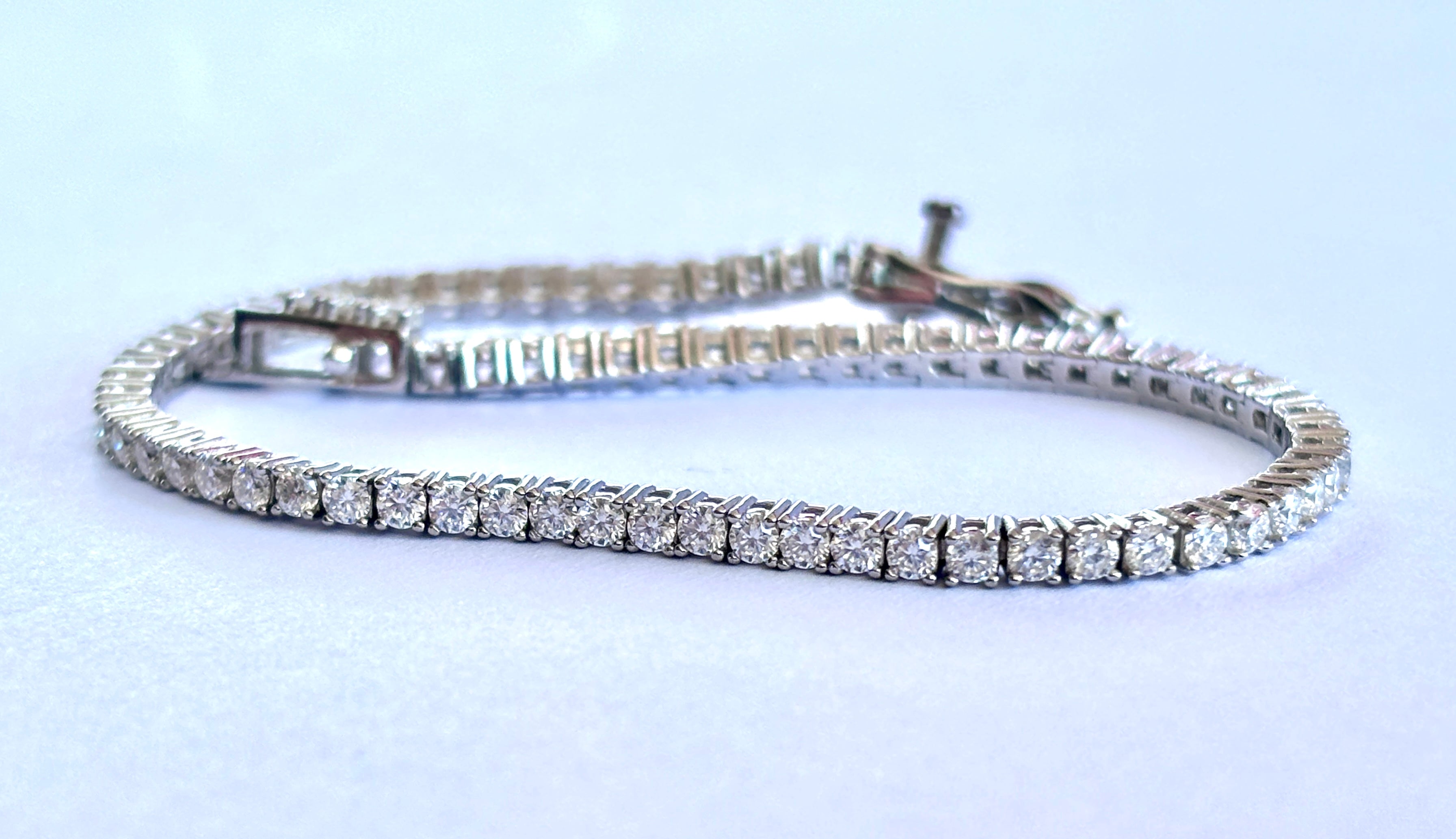 Moissanite Tennis Bracelet | 925 Sterling Silver | 2–6mm size stone