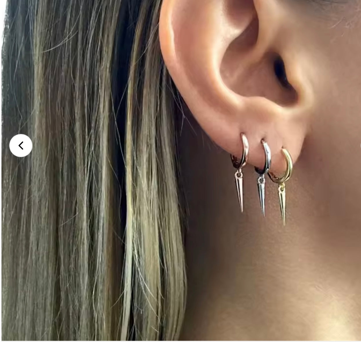 Minimalist Dangle Hoops - 925 Silver