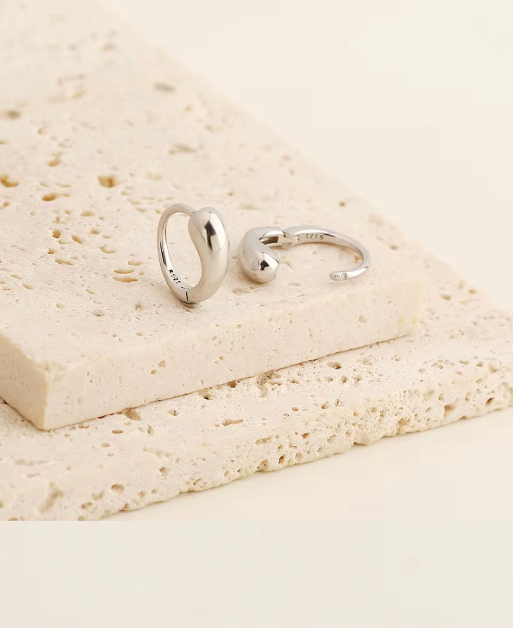 Minimalist Gold Hoops - 925 Silver