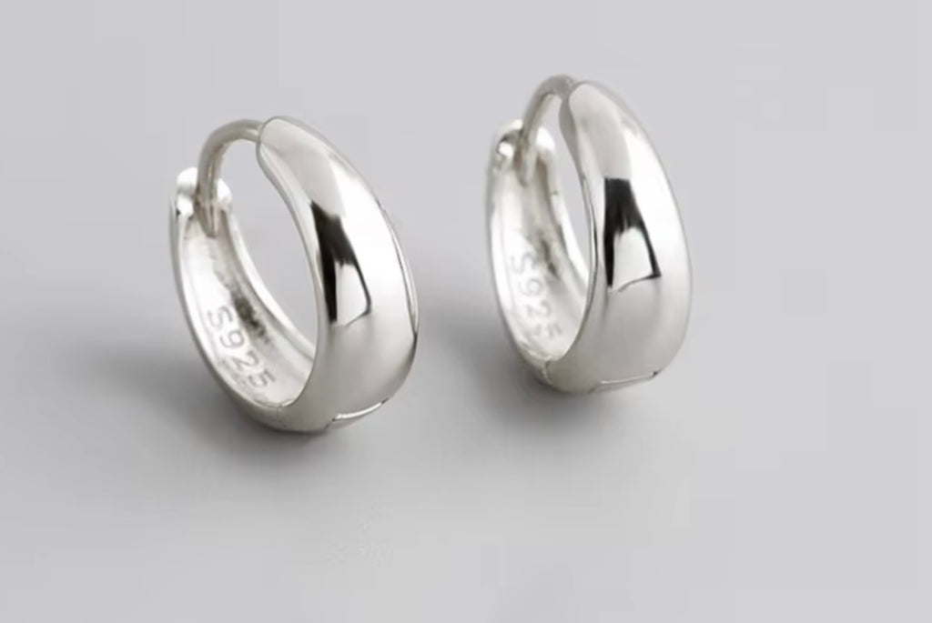 Classic Huggie Hoops - 925 Silver