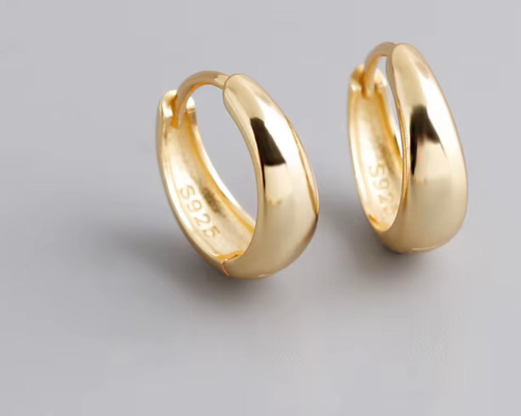 Classic Huggie Hoops - 925 Silver