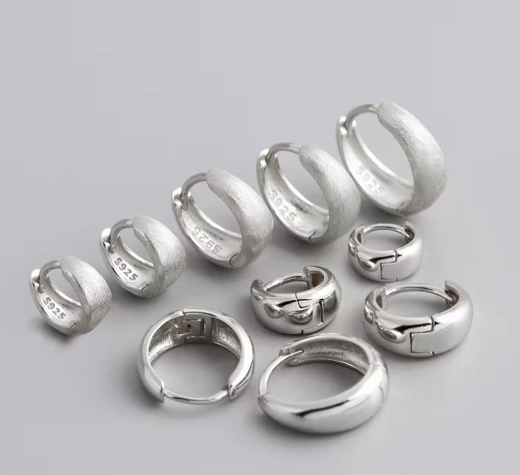 Classic Huggie Hoops - 925 Silver