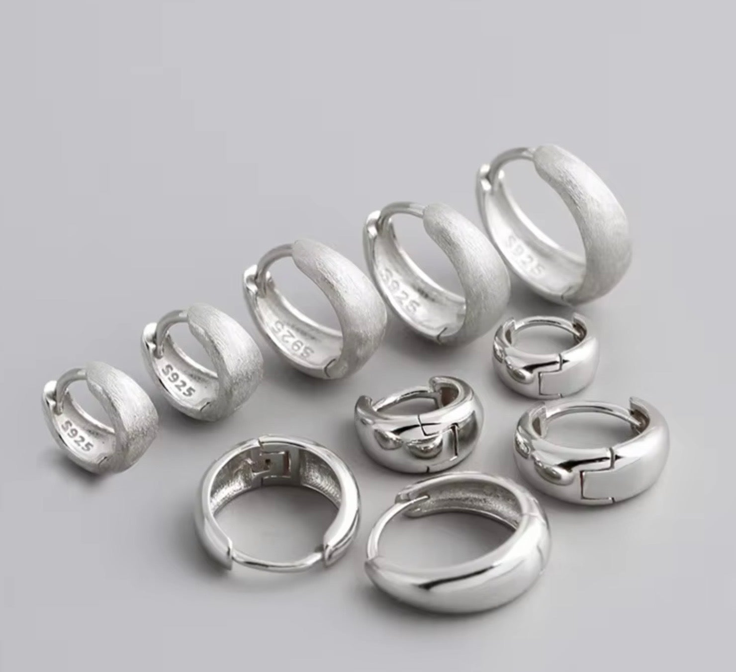 Classic Huggie Hoops - 925 Silver