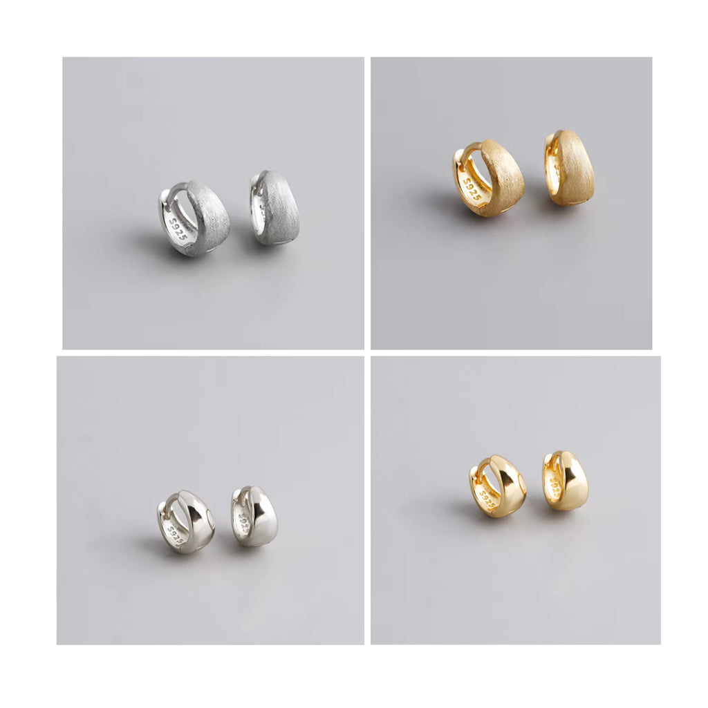 Classic Huggie Hoops - 925 Silver