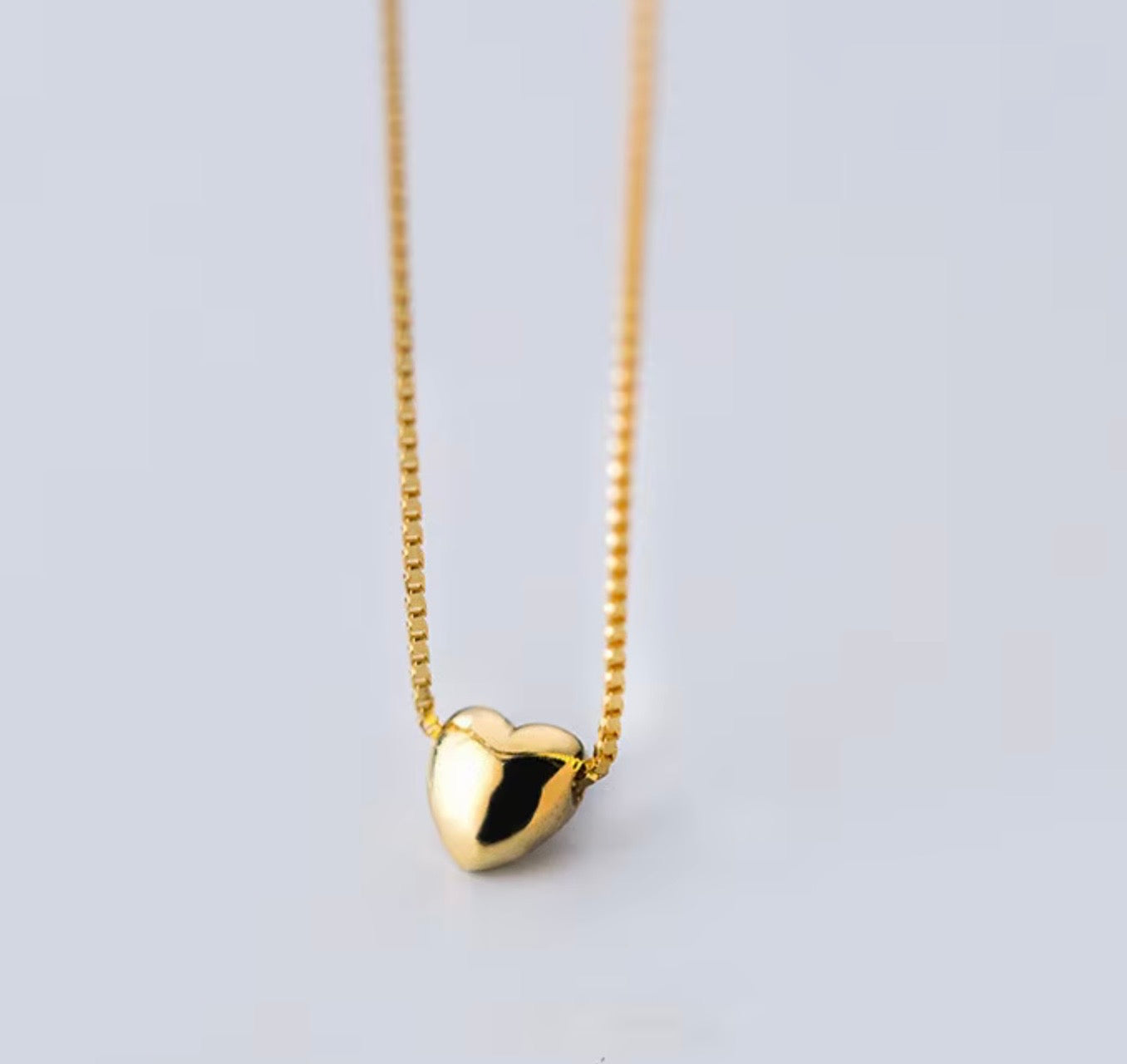 Delicate Heart Pendant Necklace - Small Sterling Silver Charm