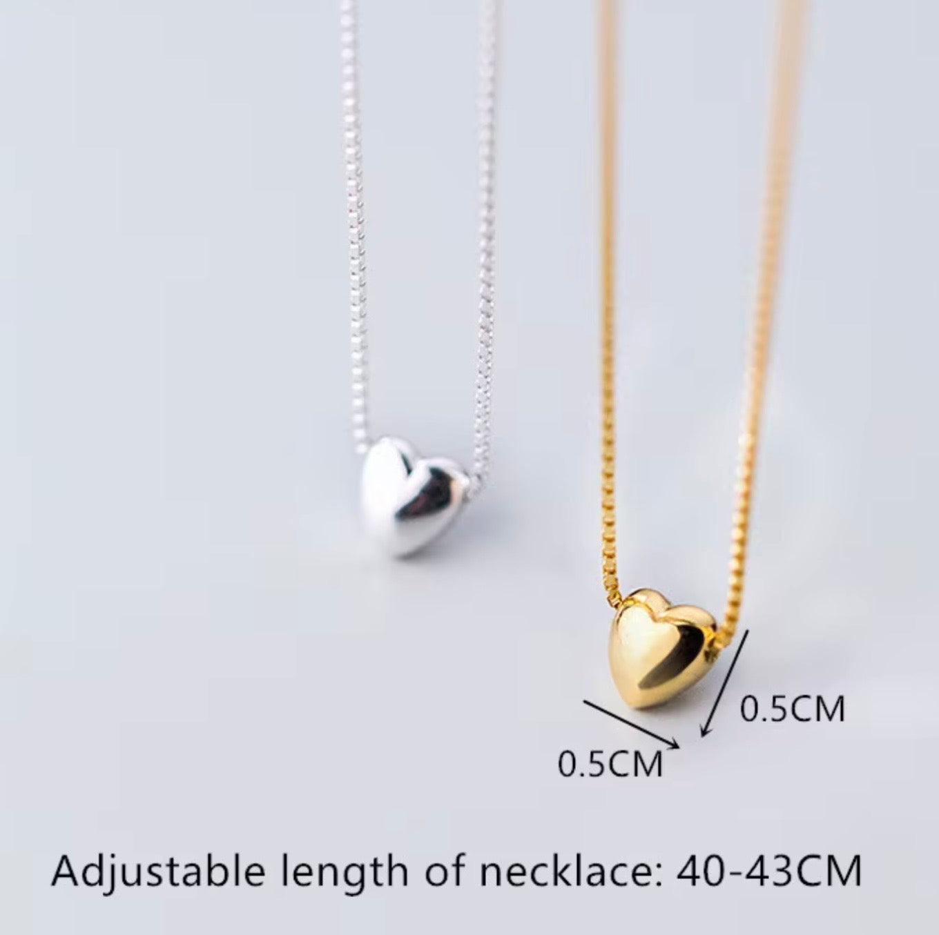 Delicate Heart Pendant Necklace - Small Sterling Silver Charm