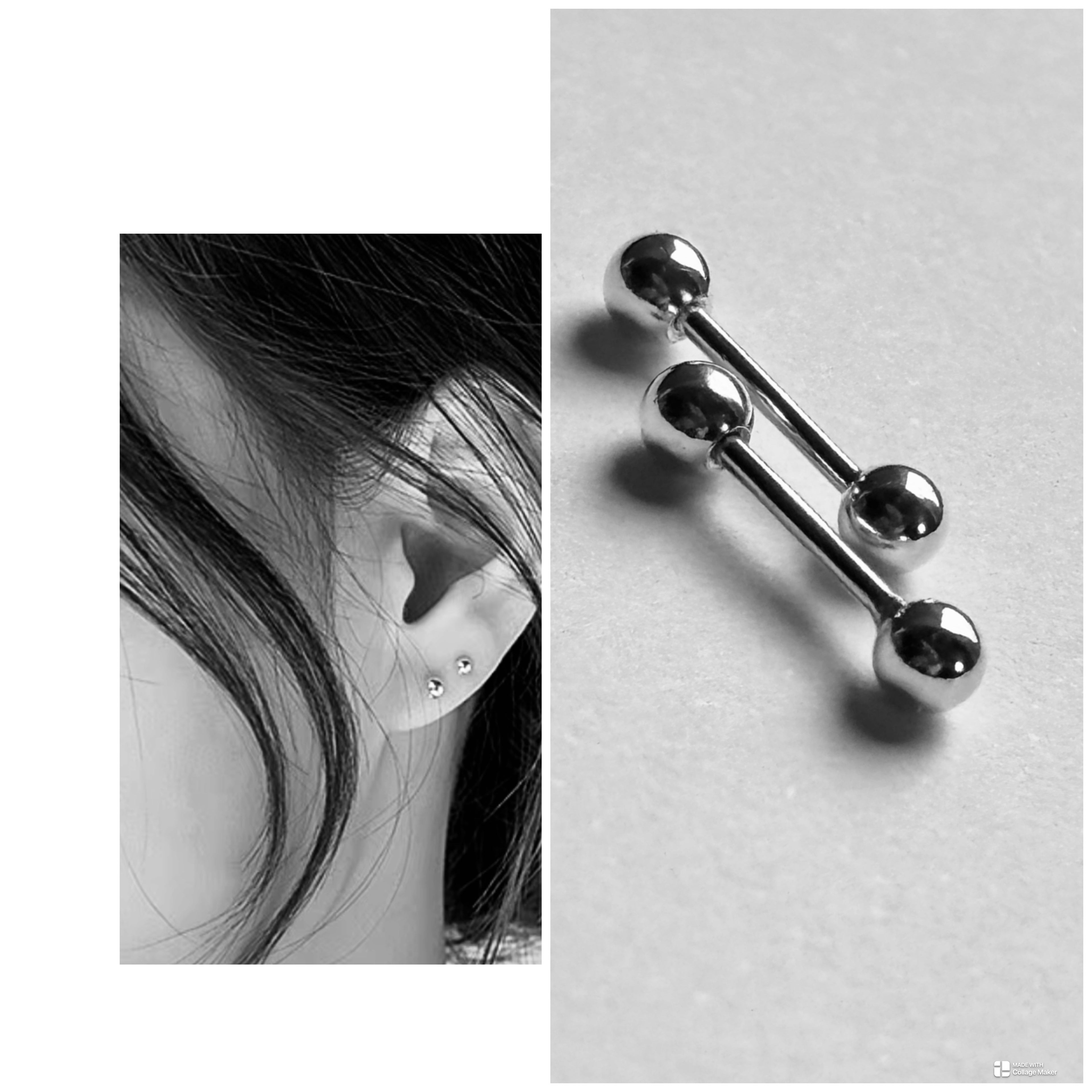 Double Ball studs Earrings.