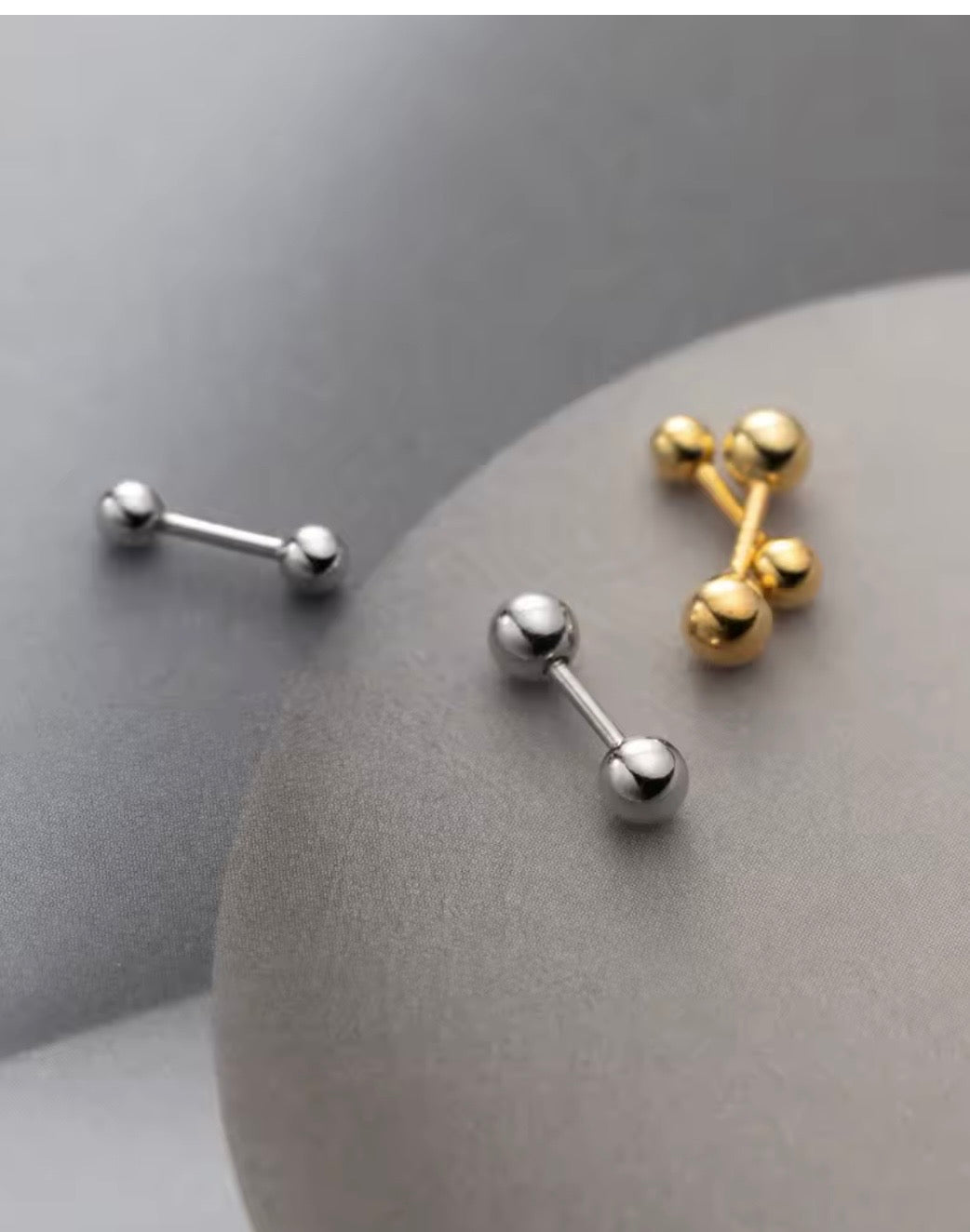 Double Ball studs Earrings.