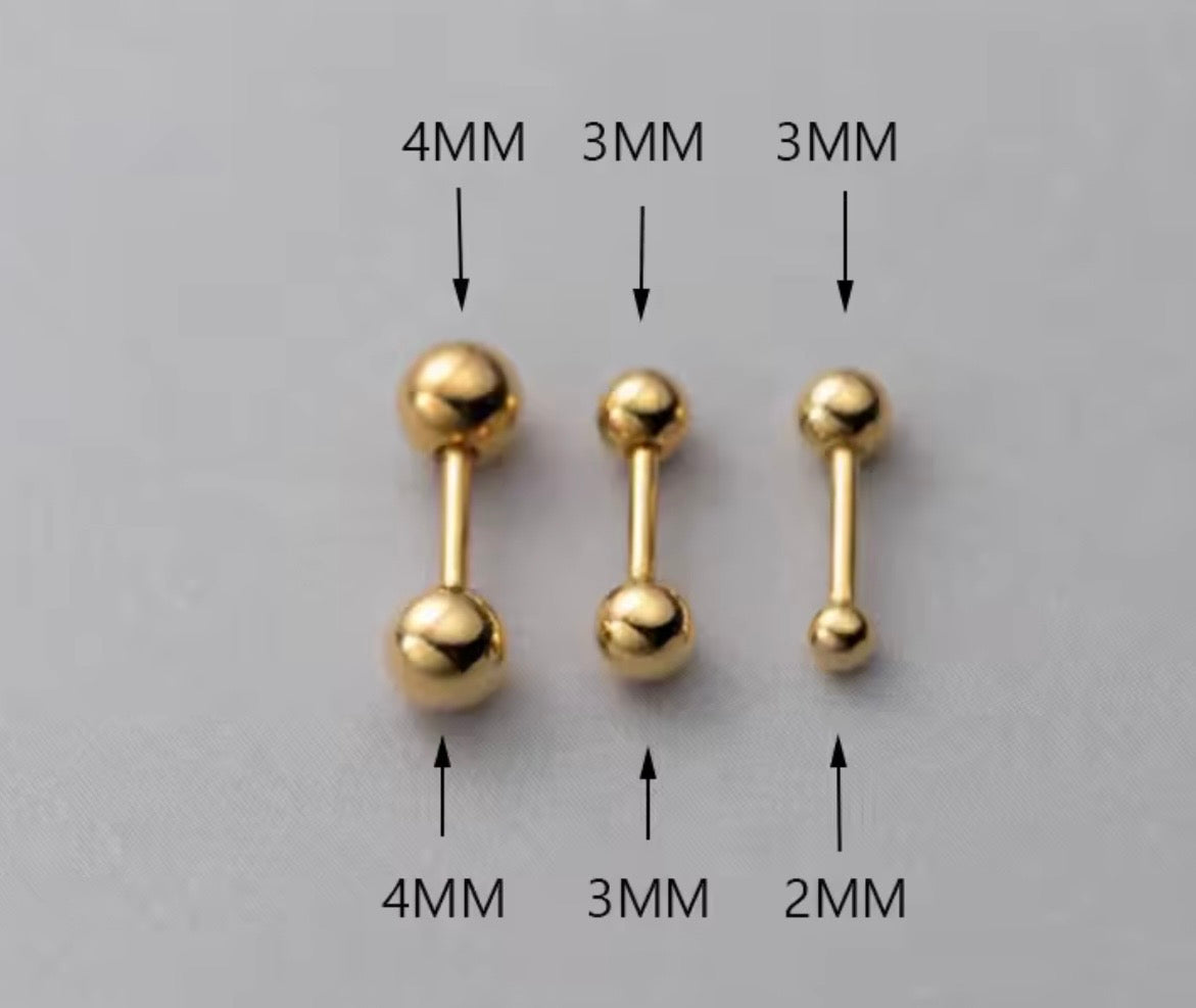 Double Ball studs Earrings.
