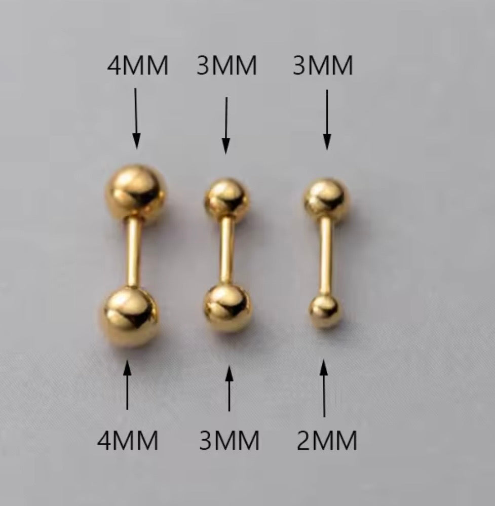 Double Ball studs Earrings.