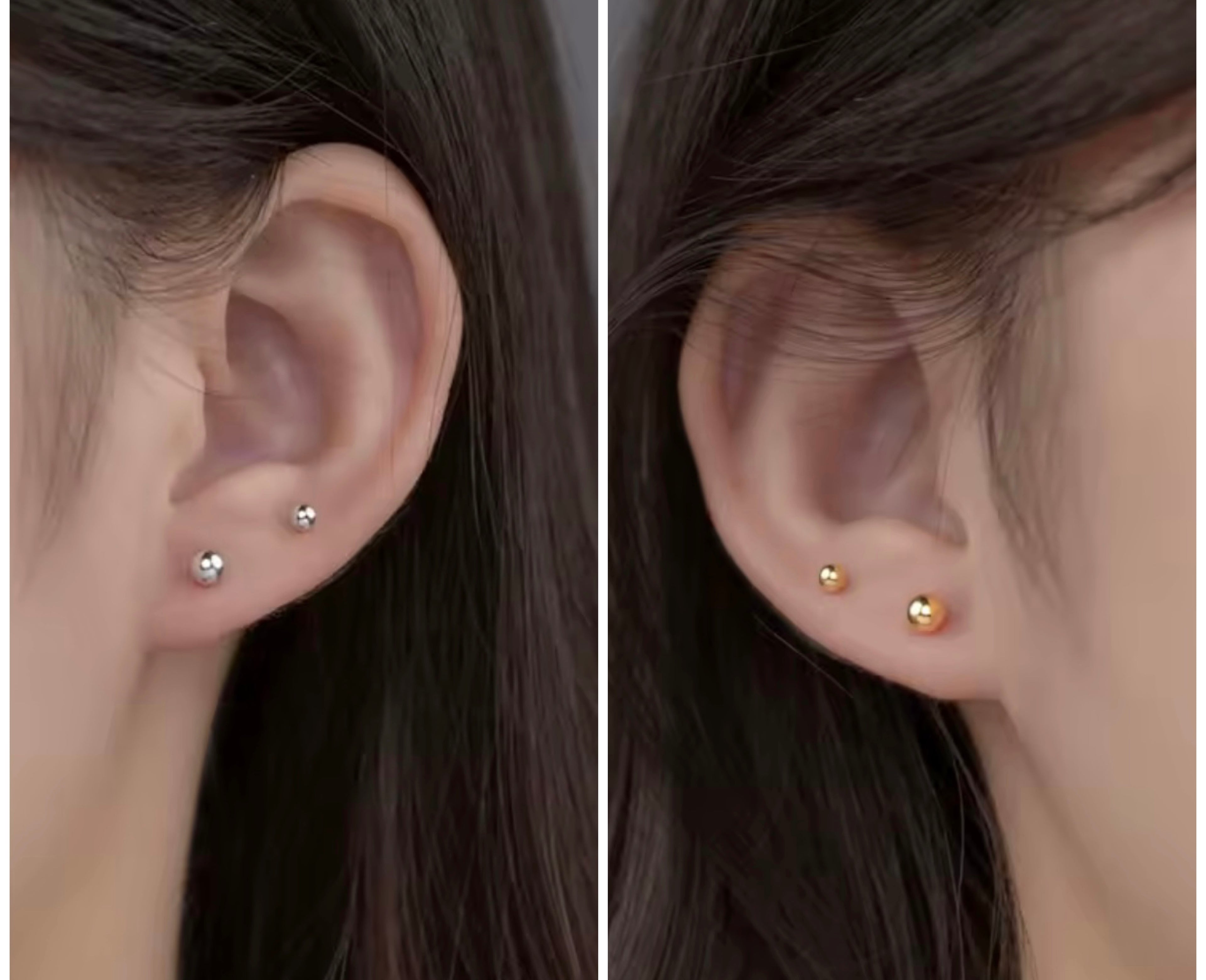 Double Ball studs Earrings.