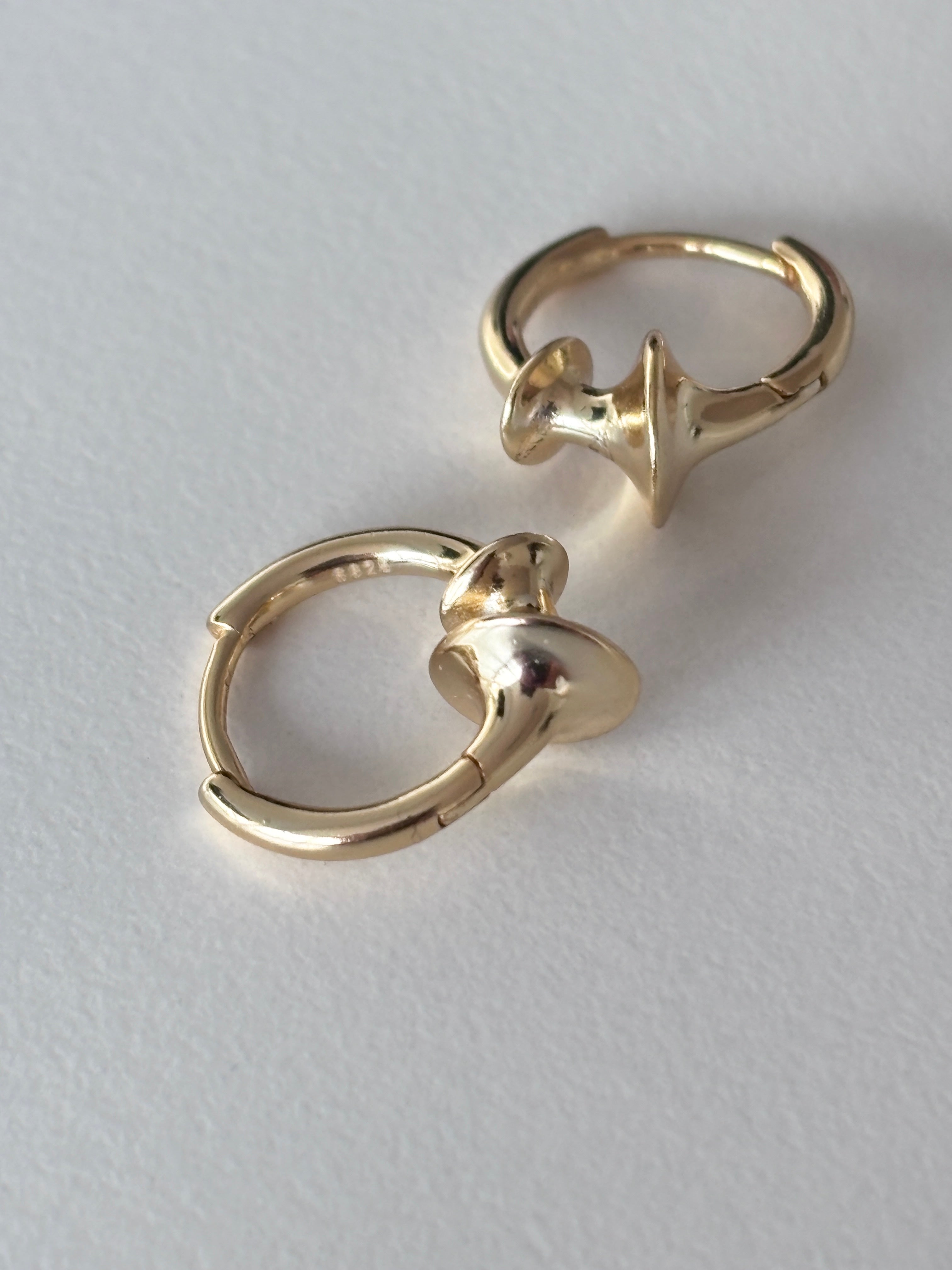 Minimalist Gold Plated Hoops - 925 Silver