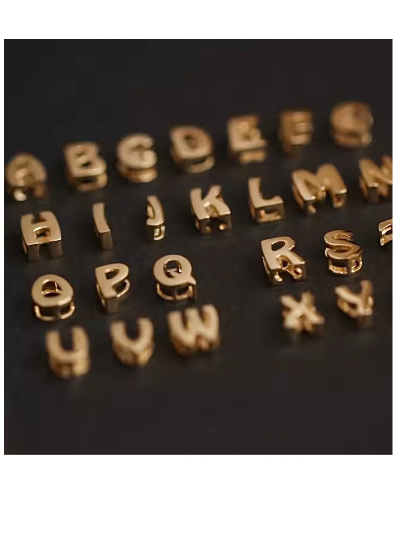 Delicate Letter Pendant Necklace - Gold Plated 925 Silver