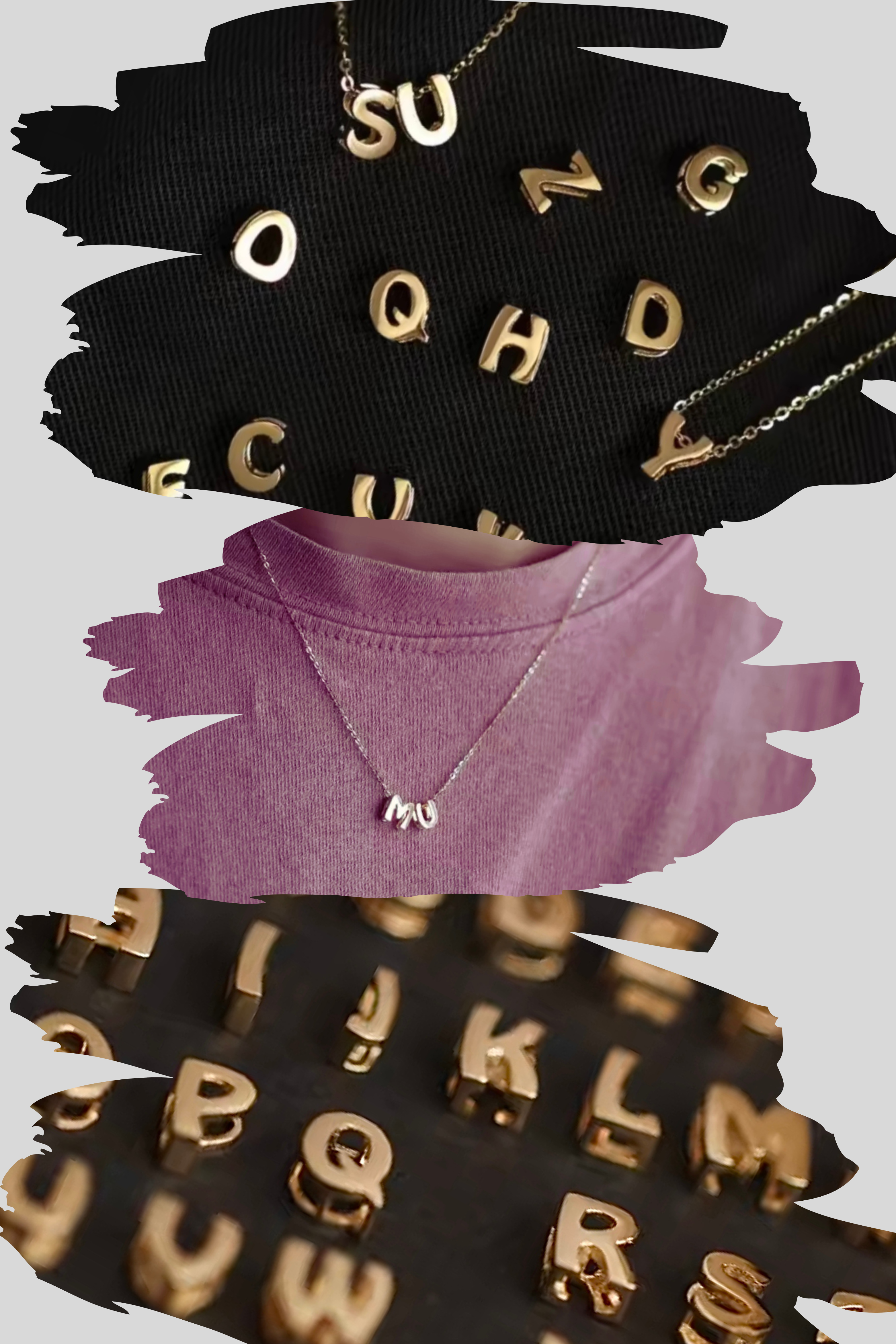 Letter Charm with oval chain.