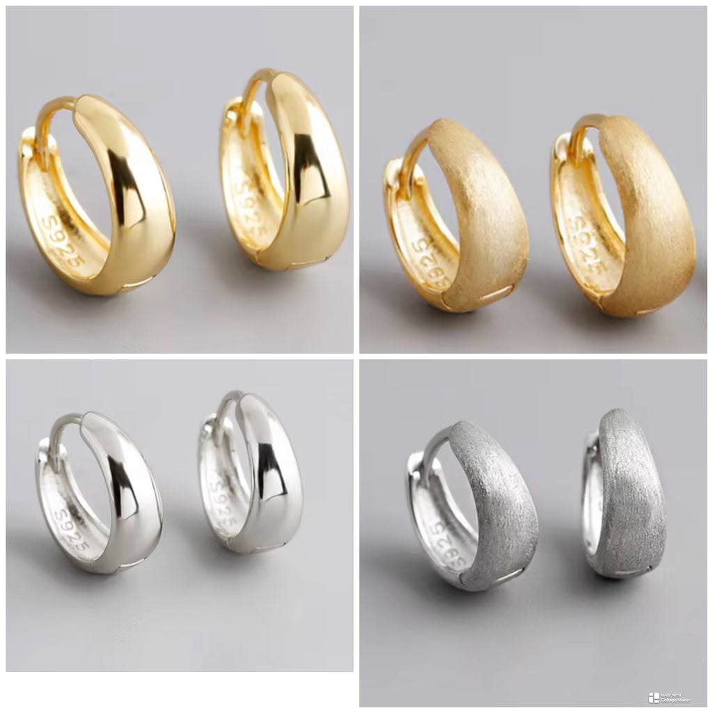 Classic Huggie Hoops - 925 Silver