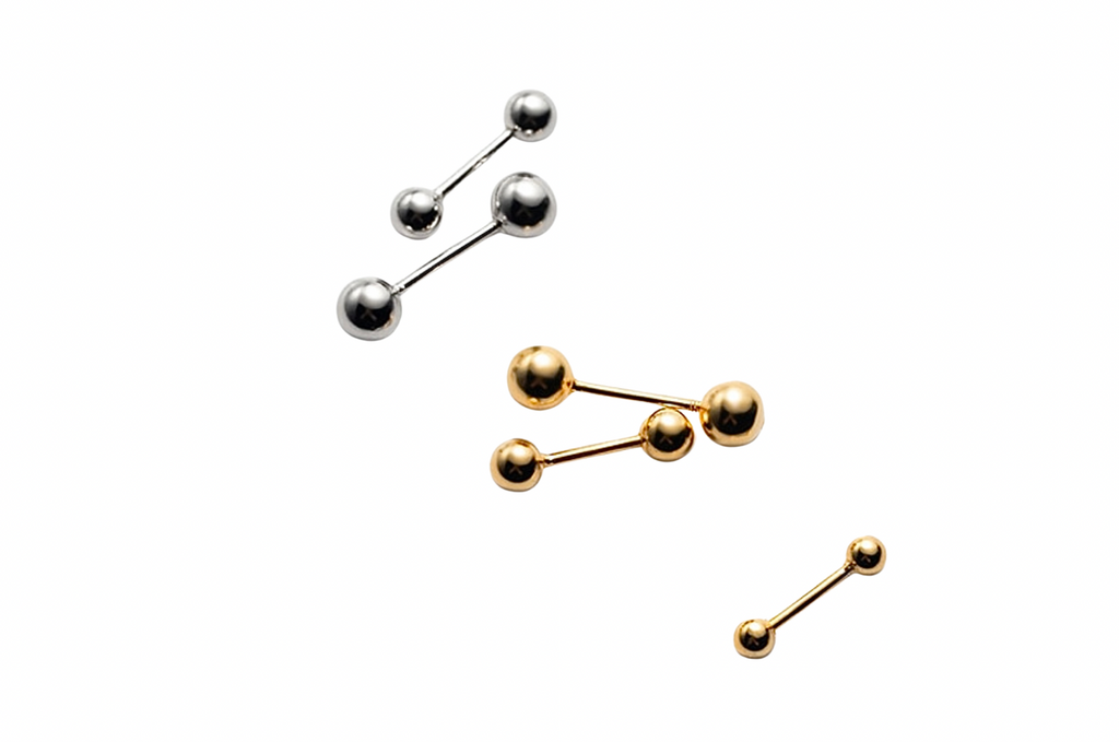 Double Ball Stud Earrings