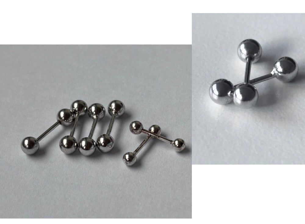 Double Ball Stud Earrings