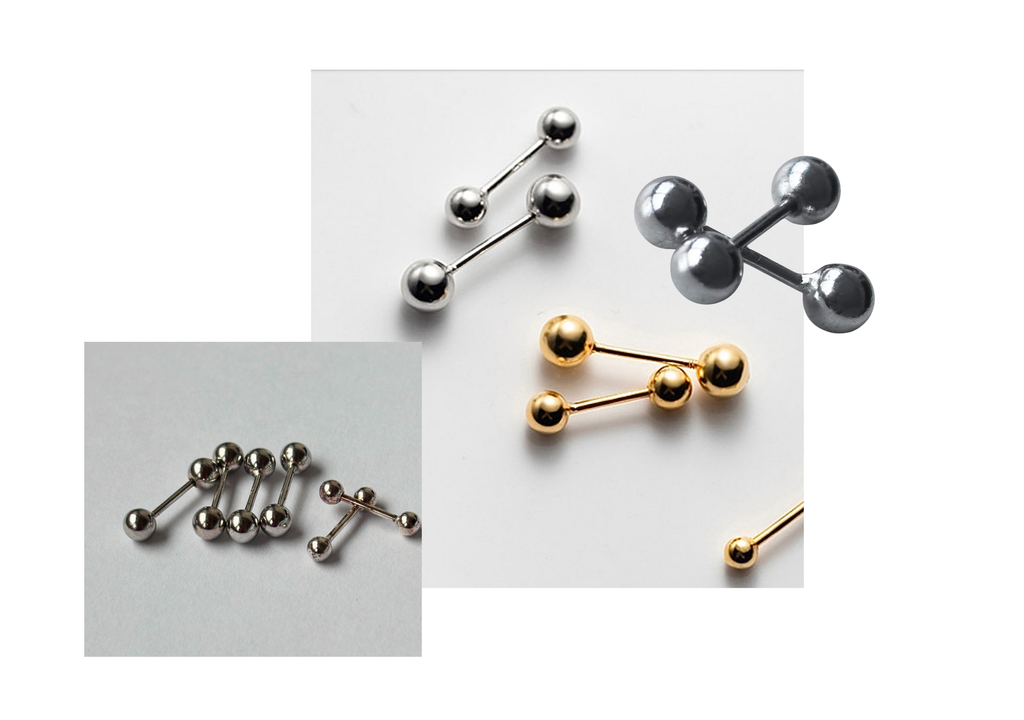 Double Ball Stud Earrings